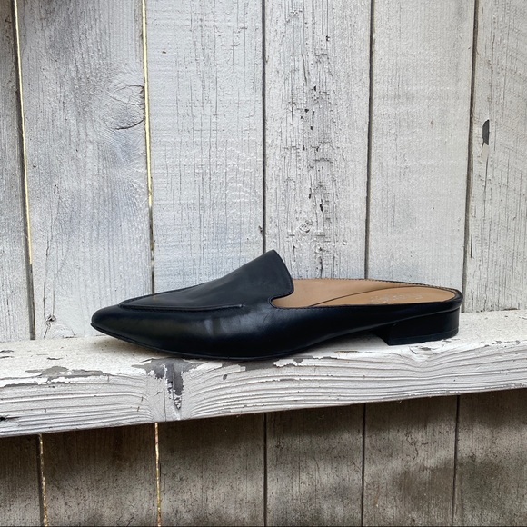 Franco Sarto Sela Black Leather Mules Loafers - Picture 2 of 4